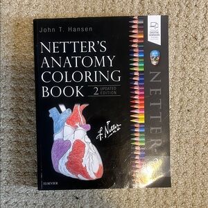 therapy Black Anatomy Coloring Book with Multicolor Pencil Illustration
